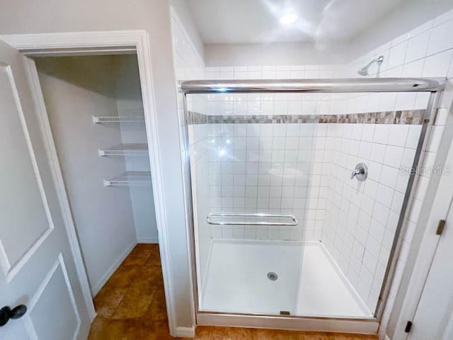 bathroom with walk in shower