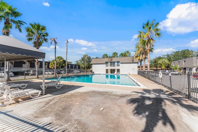 view of pool with a patio