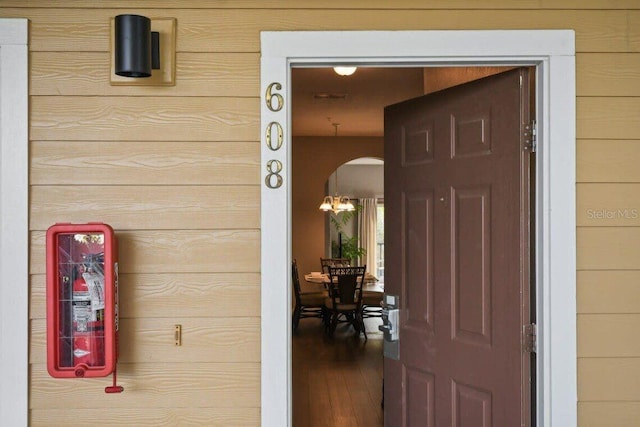 view of doorway to property