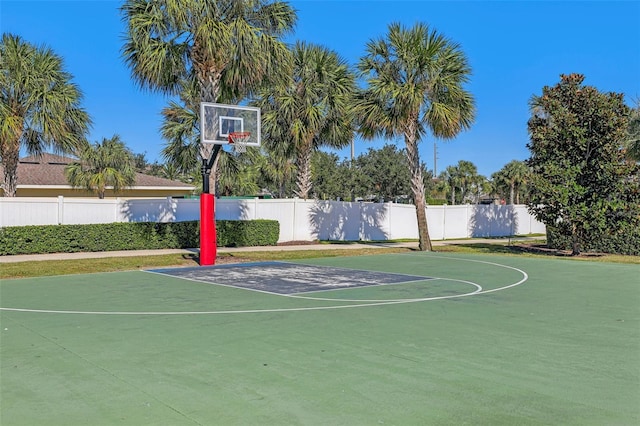 view of basketball court