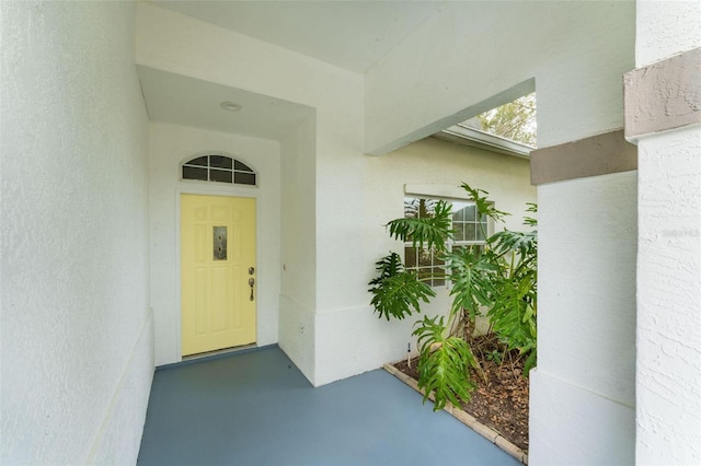 view of doorway to property