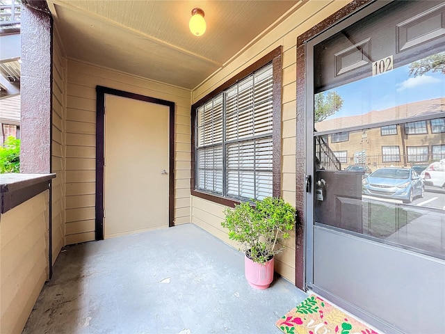 view of doorway to property