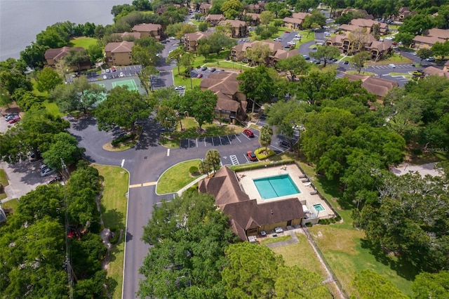 drone / aerial view featuring a residential view