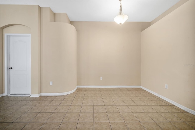 view of tiled spare room