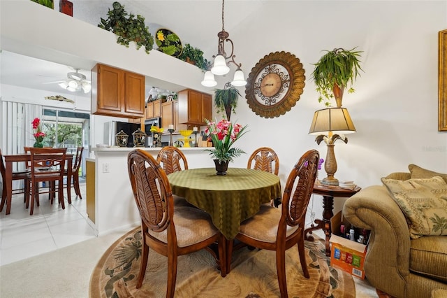 5417 Lake Margaret Dr Unit G, Orlando, FL 32812 - dining area featuring light tile patterned floors and a ceiling fan