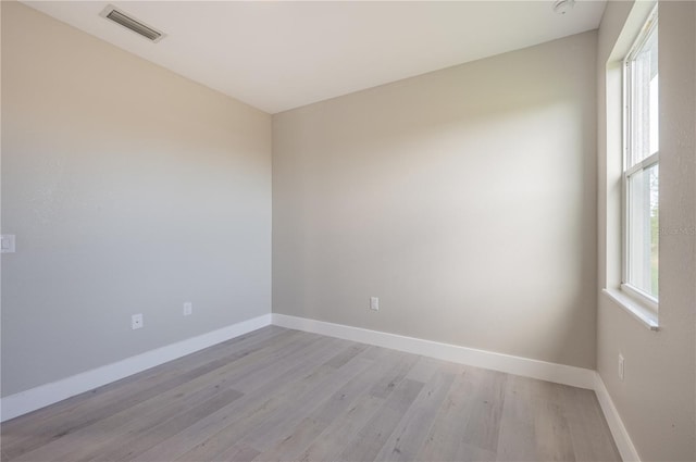 empty room featuring light hardwood / wood-style flooring