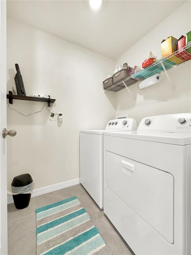 washroom featuring separate washer and dryer