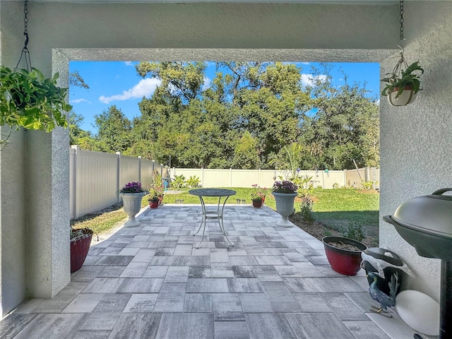 view of patio with grilling area