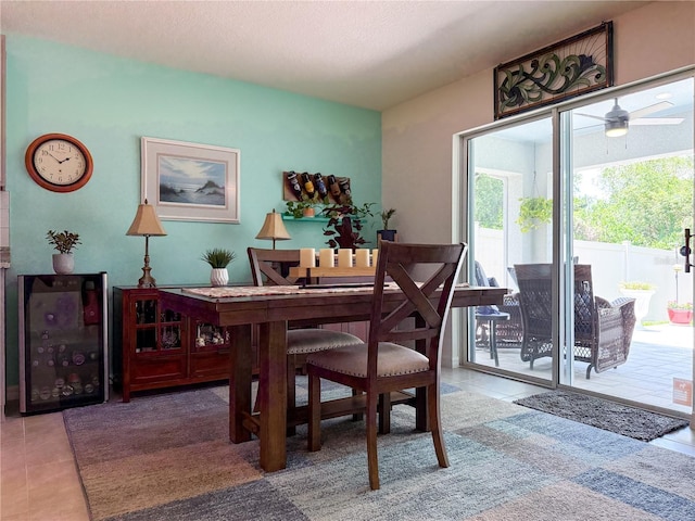 7729 Rosewood Garden Loop, Tampa, FL 33637 - tiled dining space featuring a ceiling fan