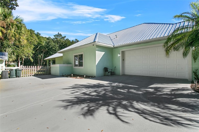 view of home's exterior featuring a garage