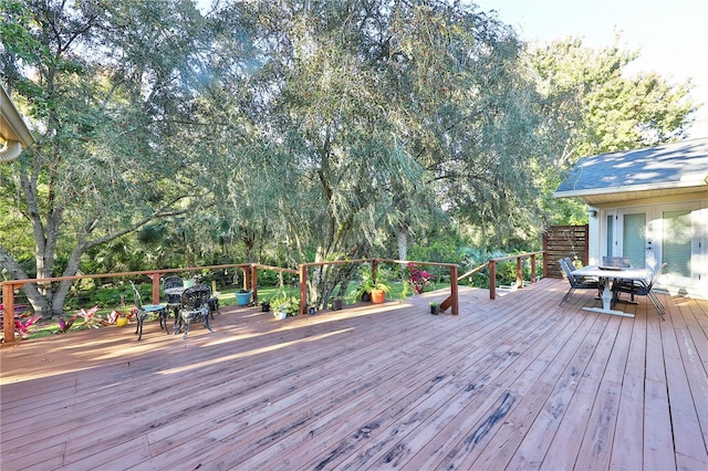 view of wooden terrace