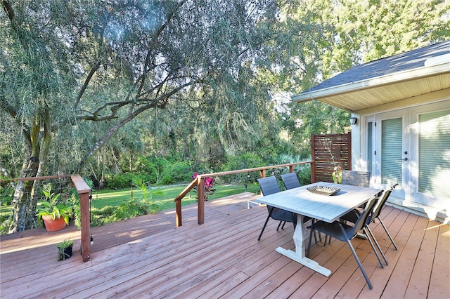 view of wooden deck