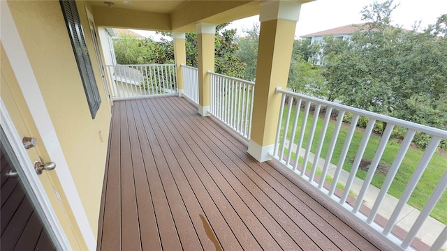 view of wooden terrace