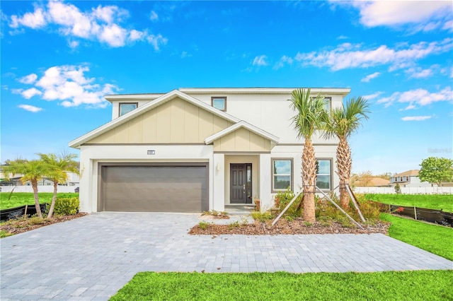 view of front of home featuring a garage