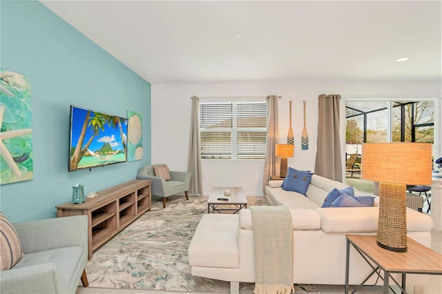 living room with a wealth of natural light