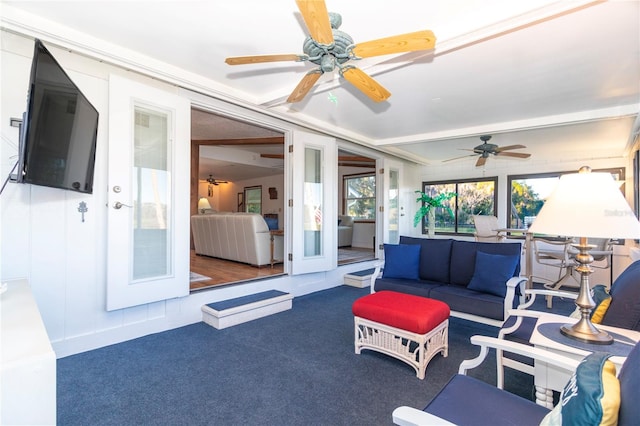 view of sunroom / solarium