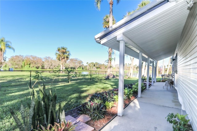 view of yard featuring a porch