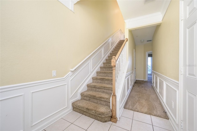 stairway with carpet