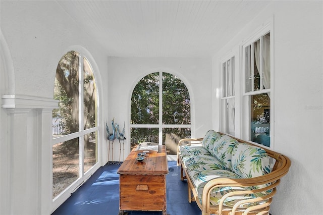 view of sunroom