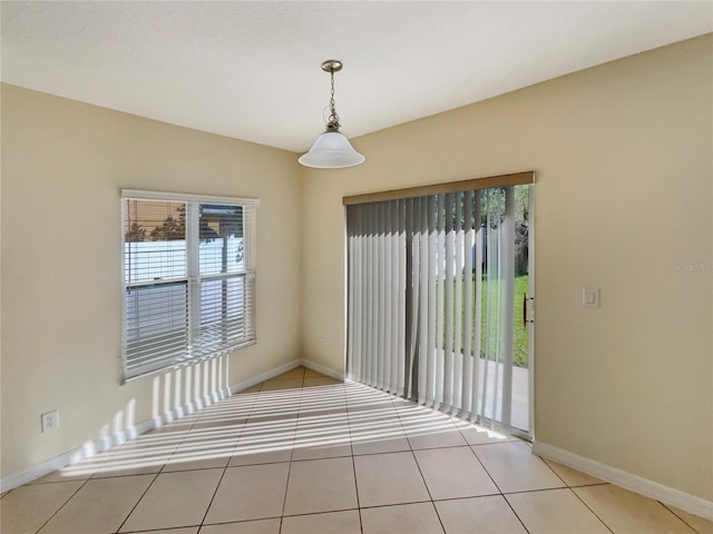 view of tiled spare room