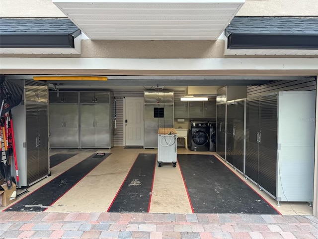 garage featuring washer / clothes dryer