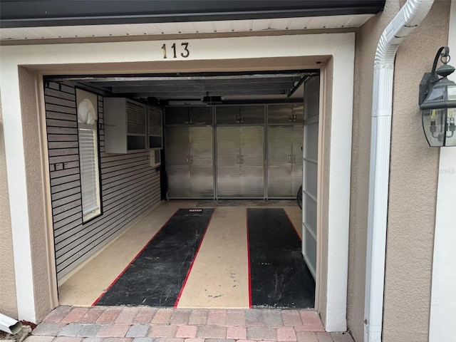 garage with a carport