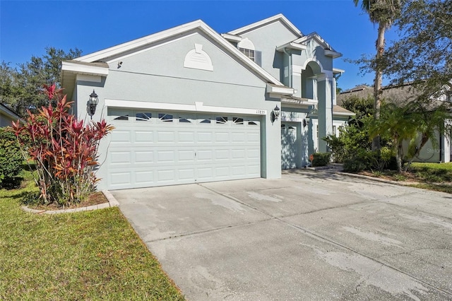 view of property with a garage