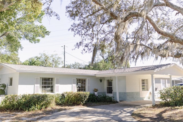 view of ranch-style house