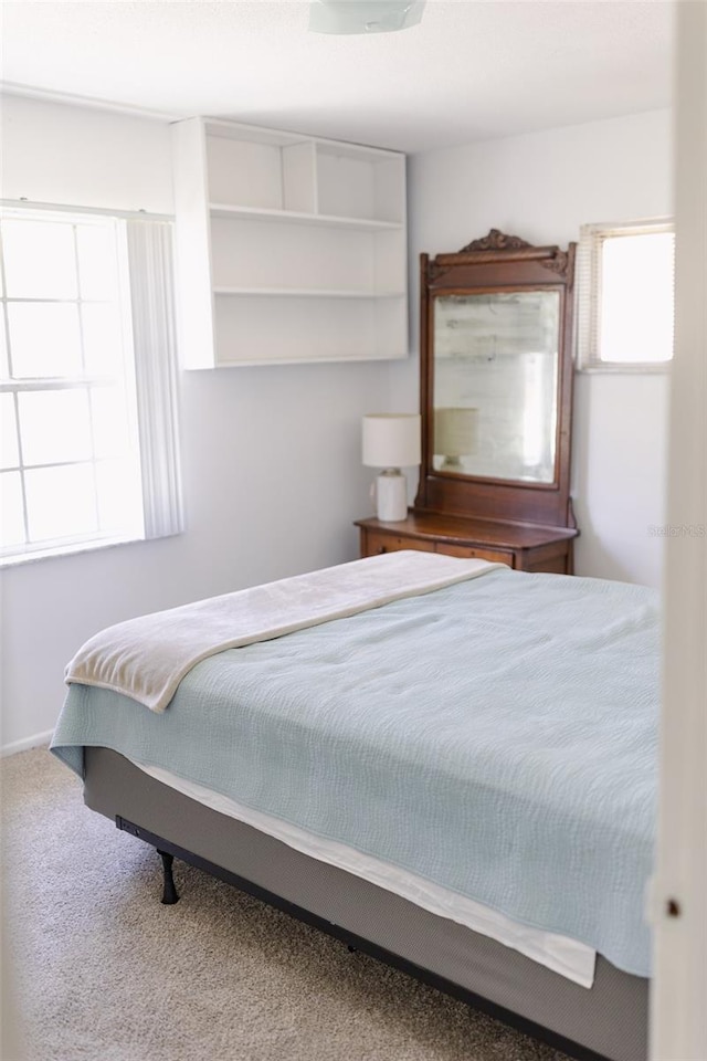 view of carpeted bedroom