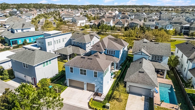 bird's eye view featuring a residential view