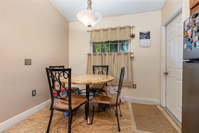 view of dining room