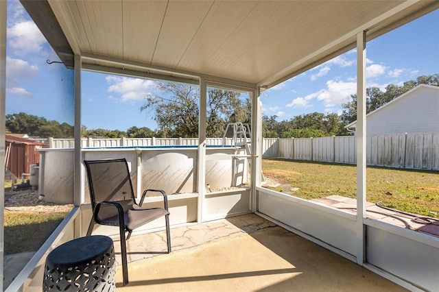 view of sunroom