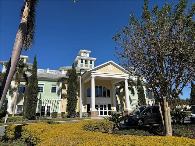 view of greek revival inspired property