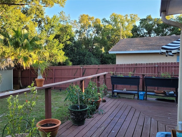 view of wooden deck