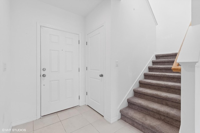 view of tiled foyer