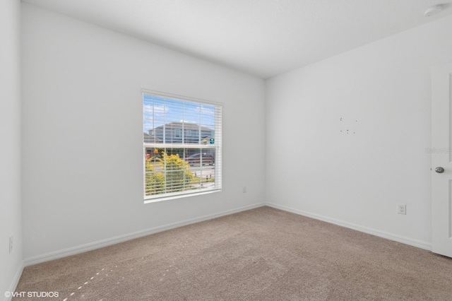 spare room featuring carpet floors and a wealth of natural light