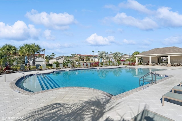 view of pool featuring a patio area