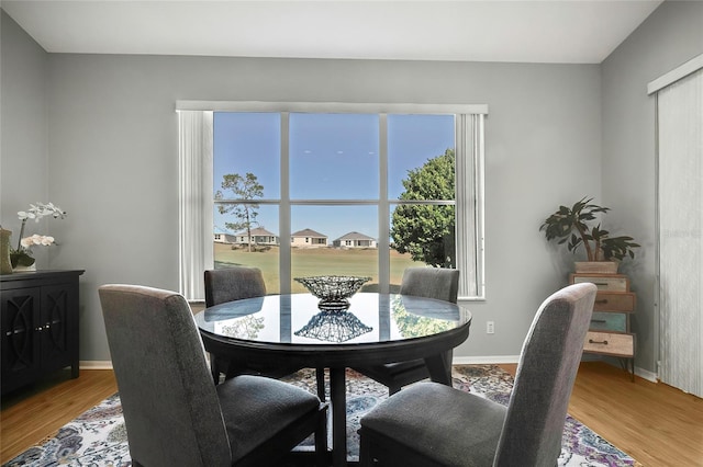 dining area featuring light hardwood / wood-style floors