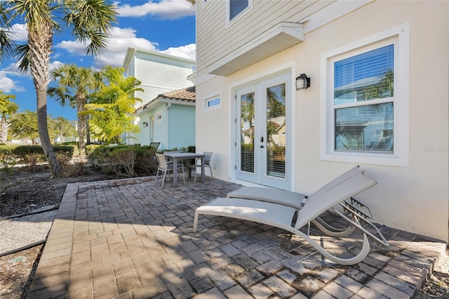 view of patio with french doors