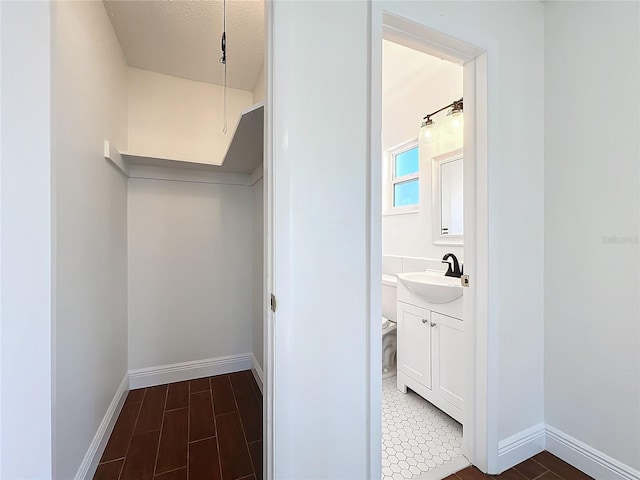 walk in closet with sink