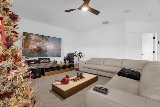 1651 Kingfisher Ct, Kissimmee, FL 34746 - living room featuring ceiling fan and carpet floors