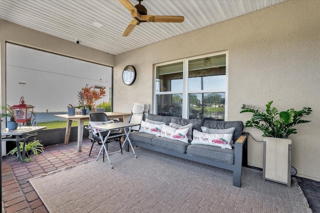 1651 Kingfisher Ct, Kissimmee, FL 34746 - view of patio / terrace featuring ceiling fan and an outdoor living space