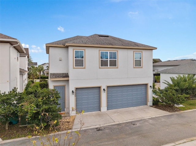 view of property featuring a garage