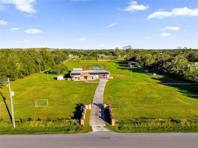 drone / aerial view featuring a rural view