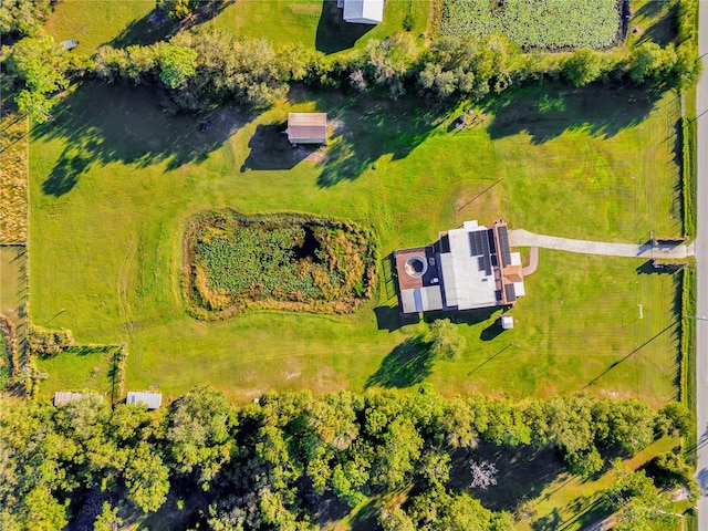 aerial view with a rural view