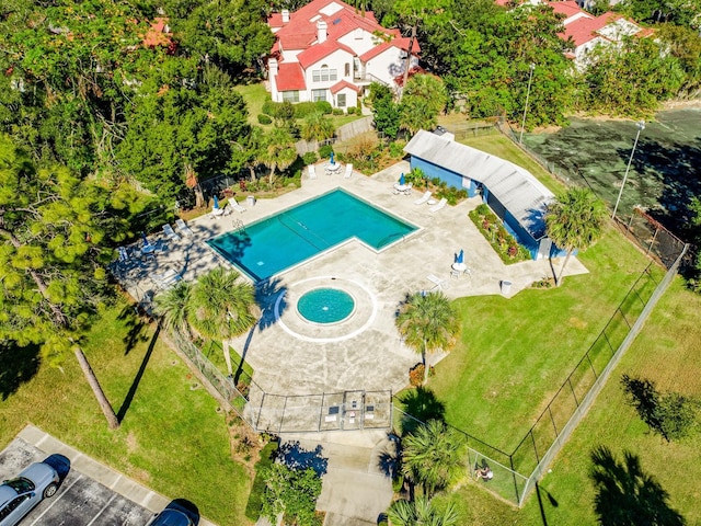 birds eye view of property