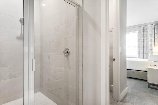 bathroom with an enclosed shower