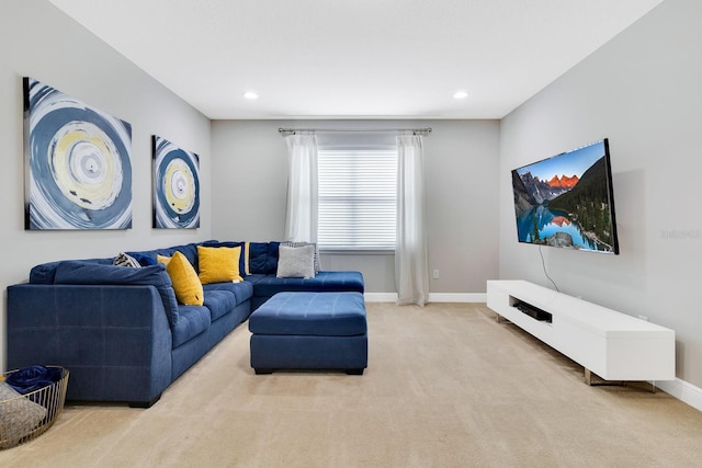 view of carpeted living room