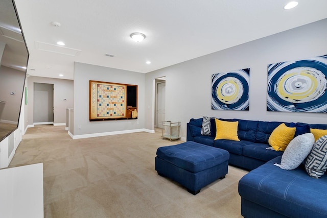 view of carpeted living room