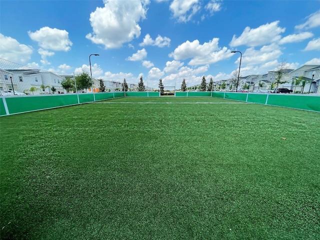 surrounding community with an area for sports